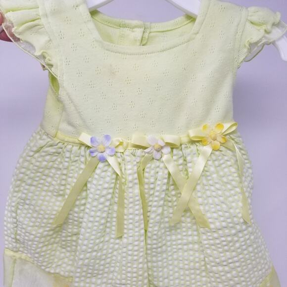 Janie & Jack Romper & 2 Dresses Sleeveless Comfortable Dress Size 3-6 Months - Picture 3 of 13